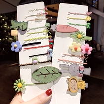 Net red word clip adorned with cute Japanese side clip clip minimalist hairpin hairpin Hairpin Clip Female South Korea Liu Hai Headwear Side