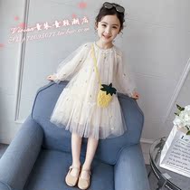 Hong Kong Girls dress spring 2021 new childrens net red puffy yarn skirt little girl princess dress