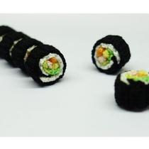 Mini sushi roll crochet doll figure decontrol choreography tutorial wool wire diy no video non finished product