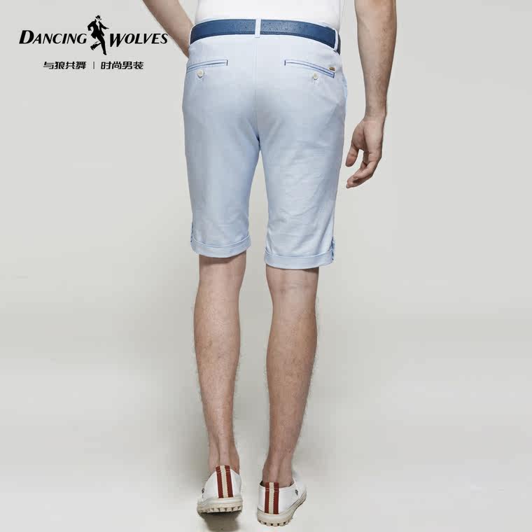 与狼共舞休闲裤短裤2015夏装新款专柜同款潮纯色短裤671404559