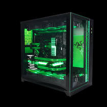 LIANLI United Force Bauhaus O11XL Resnake ROG black and white large side through split water cooled computer case