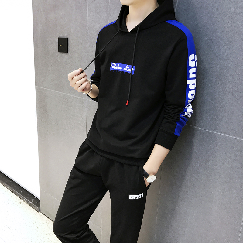 休闲卫衣男春秋季韩版潮流2019新款高中学生运动套装青少年男装 休闲卫衣男春秋季韩版潮流2019新款高中学生运动套装青少年男装
