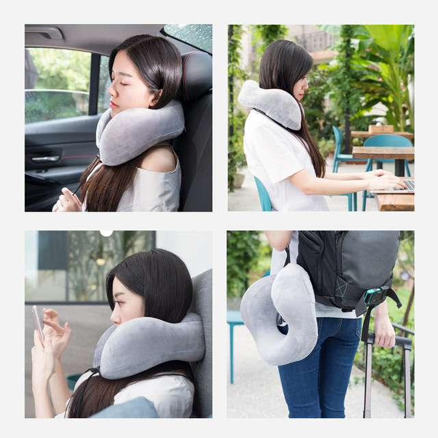 ໝອນຄໍຮູບໄຂ່ U-shaped pillow neck headrest office sleep artifact cervical spine pillow neck protection summer