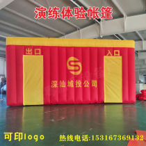 Inflatable Fire Escape Tent Fire Simulated Evacuation Channel Rehearsal Experience Uk Unit School Fire Training Class