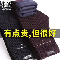 Winter corduroy pants male middle-aged mens high-end casual pants qiu dong kuan middle-aged and elderly plus velvet corduroy trousers