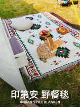 keumer picnic mat outdoor ins wind moisture-proof thickened picnic lawn portable camping blankets picnic cloth ground mat