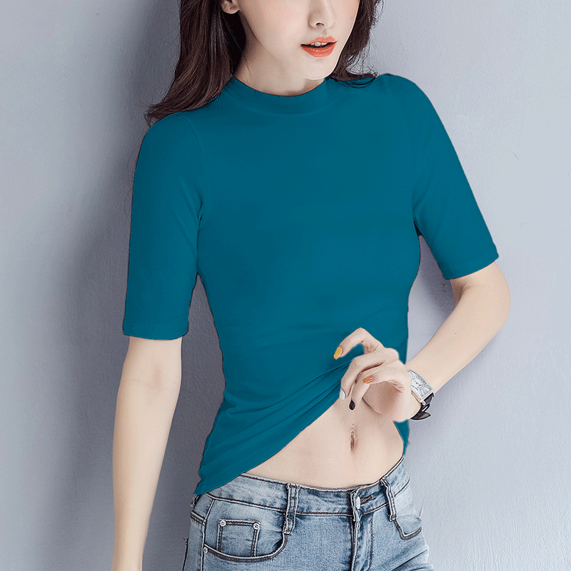 images 3:Sleeved t-shirts in half-high-collar seven-point fashionable undershirt 2022 new yawning sweaty shirt ⁇ Autumn images 3:Sleeved t-shirts in half-high-collar seven-point fashionable undershirt 2022 new yawning sweaty shirt ⁇ Autumn