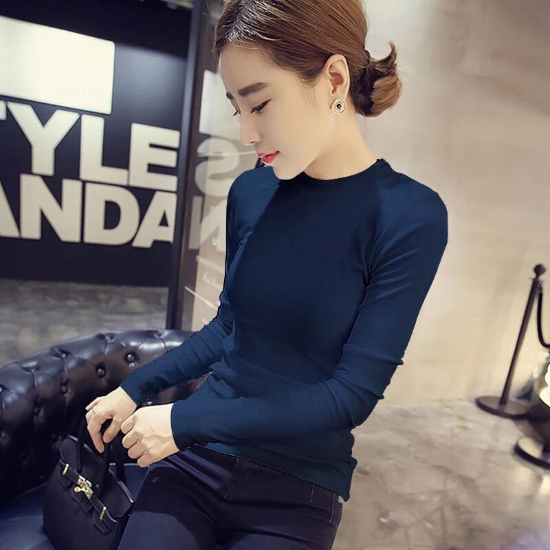 images 27:Pure cotton black undershirt female long sleeve low-collar autumn winter t-shirt mounted with a hundred-duty shirt v-collar autumn clothes tight body tide images 27:Pure cotton black undershirt female long sleeve low-collar autumn winter t-shirt mounted with a hundred-duty shirt v-collar autumn clothes tight body tide