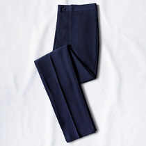 Small Western pants womens spring and autumn professional straight tube Black small foot work pants blue womens suit pants large size Spring
