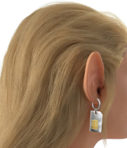 SUN VAGARIES SIM phone card chip creative metal earrings earrings earrings