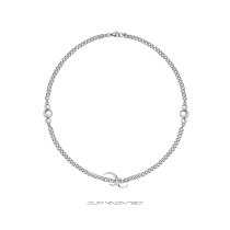 SUN VAGARIES a8o series stereo ball symbol choker necklace small model