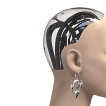 SUN VAGARIES x ASAKUSO totem flame shape creative metal earrings earrings earrings