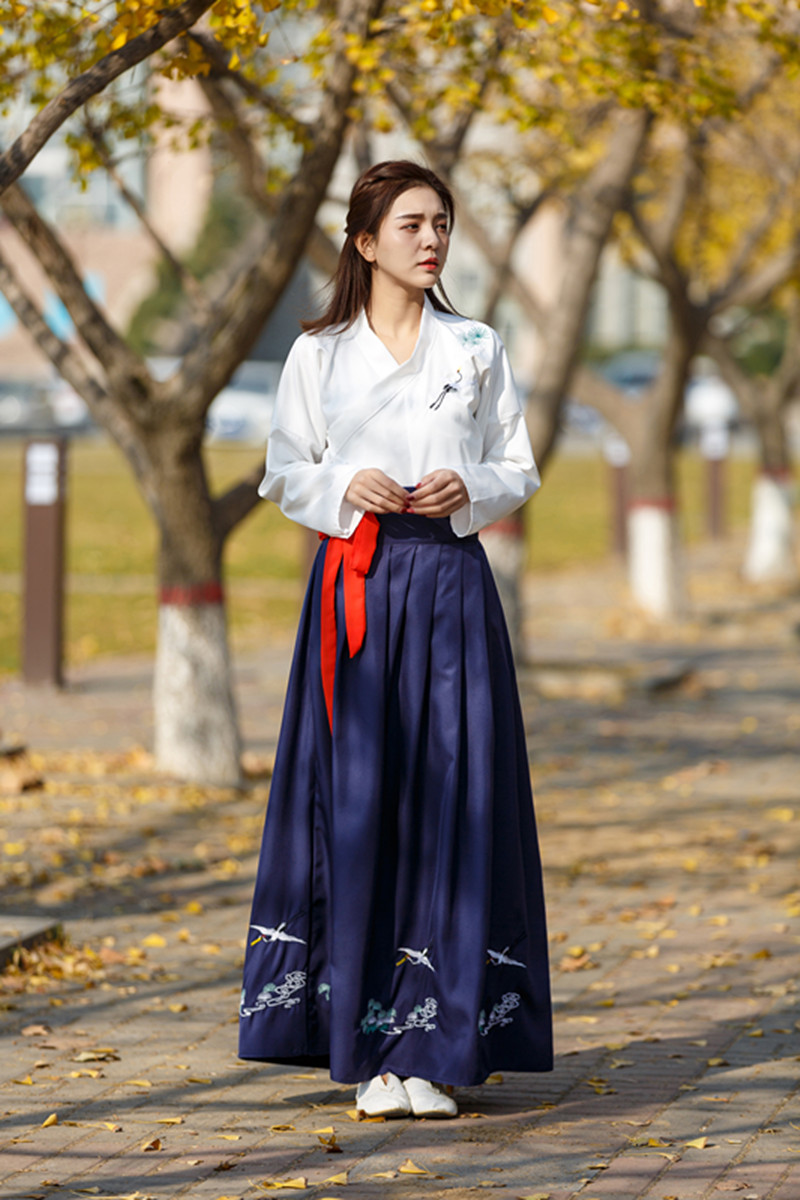 唐装汉服仙女装古装服装改良清新淡雅冬公主小姐襦裙古代衣服古风_7折