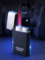 New Inflatable Lang Gas Lighter Windproof Straight Punch Personality Creative Tide Customized Mens Gift Lettering Boyfriend