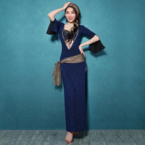 Qia belly dance 202 new set of robes folk baladishabbi performance suit Oriental dance practice suit summer