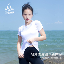 2020 new yoga clothes womens summer thin sports fitness running yoga top without chest pad beauty back short-sleeved