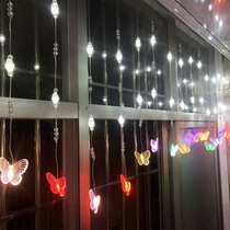 LED butterfly ice strip light colorful color change battery plug-in low voltage curtain light waterfall light pendant decorative color light string