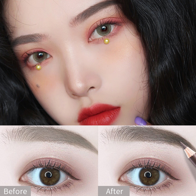 cazilan eyebrow pencil female non decolorization, durable waterproof and sweat proof authentic product recommended by li jiaqi, makeup artist for beginners