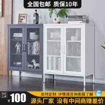 Steel Home Dining Side Cabinet Living-room Tea Water Cabinet Wine Cabinet Bedroom Cabinet Lockers Nordic Modern Minimalist Cabinet