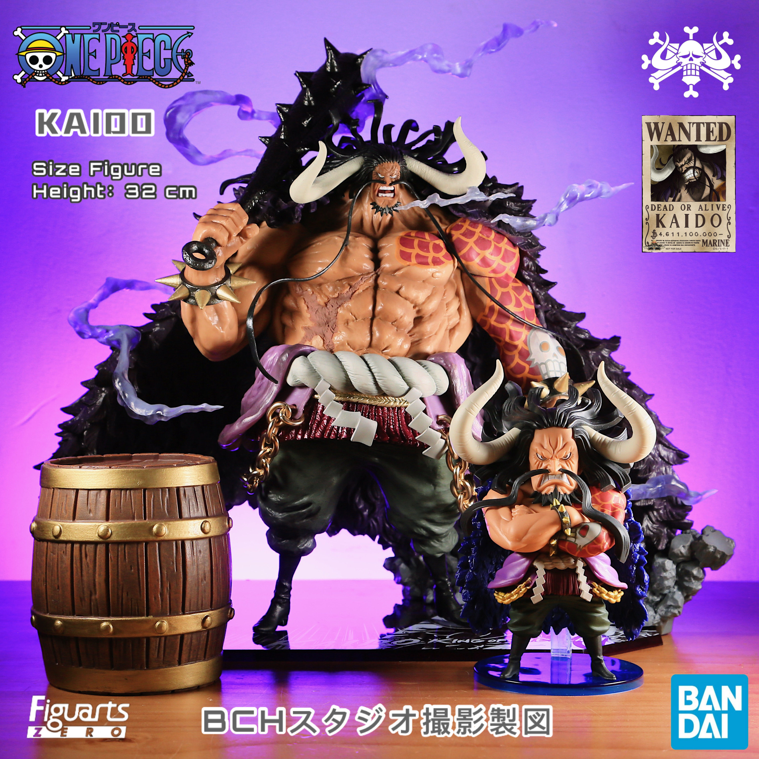 万代海贼王Figurarts Zero凯多手办1/12比例PVC模型320mm高度