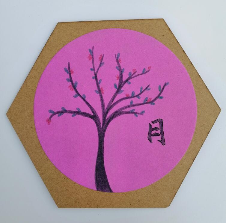 形状等边六边形瓦楞纸板亲子diy墙画美术道具材料一份10个包邮