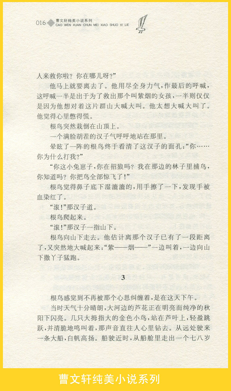 根鸟曹文轩纯美小说系列 正版包邮 儿童文学读物老师推荐必读书目 小