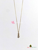 Japan Direct Mail TAKE-UP 16 Autumn Winter Christmas Qualification 10k Gold Snowflake Diamond Necklace