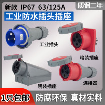 ZDCE IP67 Non-explosive 3 core 4 heart 5 holes Grandma docking industrial waterproof plug aviation socket 63 125A