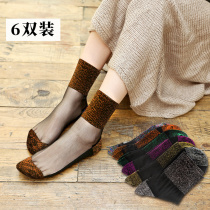 Socks Children Summer Silk Sox Sox Sox Summer Korean version South Korea thin summer Crystal silk Long Sox gold silver silk stockings