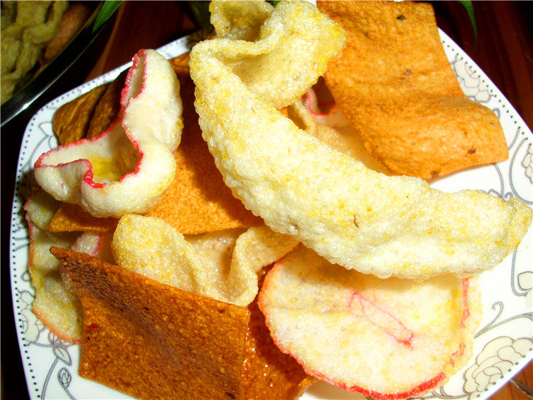 湖南特产糯米片巧果米果虾片油炸膨化食品小吃零食5份包邮250g