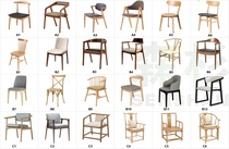 Nordic all solid wood dining chair desk chair modern simple backrest chair tea chair home learning writing chair bar chair