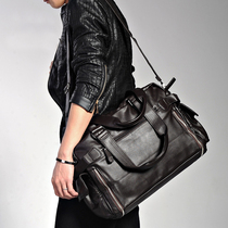 Hong Kong Bull Leather Mens Bag Casual Single Shoulder Bag Han Edition Trend Bag Retro Diagonal Satchel Handbag travel bag