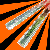 Cylindrical three-dimensional ruler Easy to take Triangular three-edge ruler Square cube ruler Clear and transparent 15 cm straight ruler