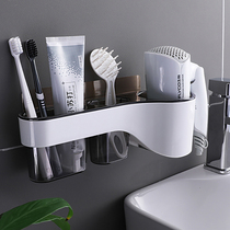 Bathroom Hairdryer Shelf Home Free of punching electric hair dryer Toilet Wind-dryer Housed Shelf Toilet Wall-mounted Racks