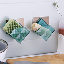 Tap Sink Shelve Shelve Kitchen Items Rag Bagcloth Steel Wire Ball Containing Drain Basket Wall-mounted Storage Racks