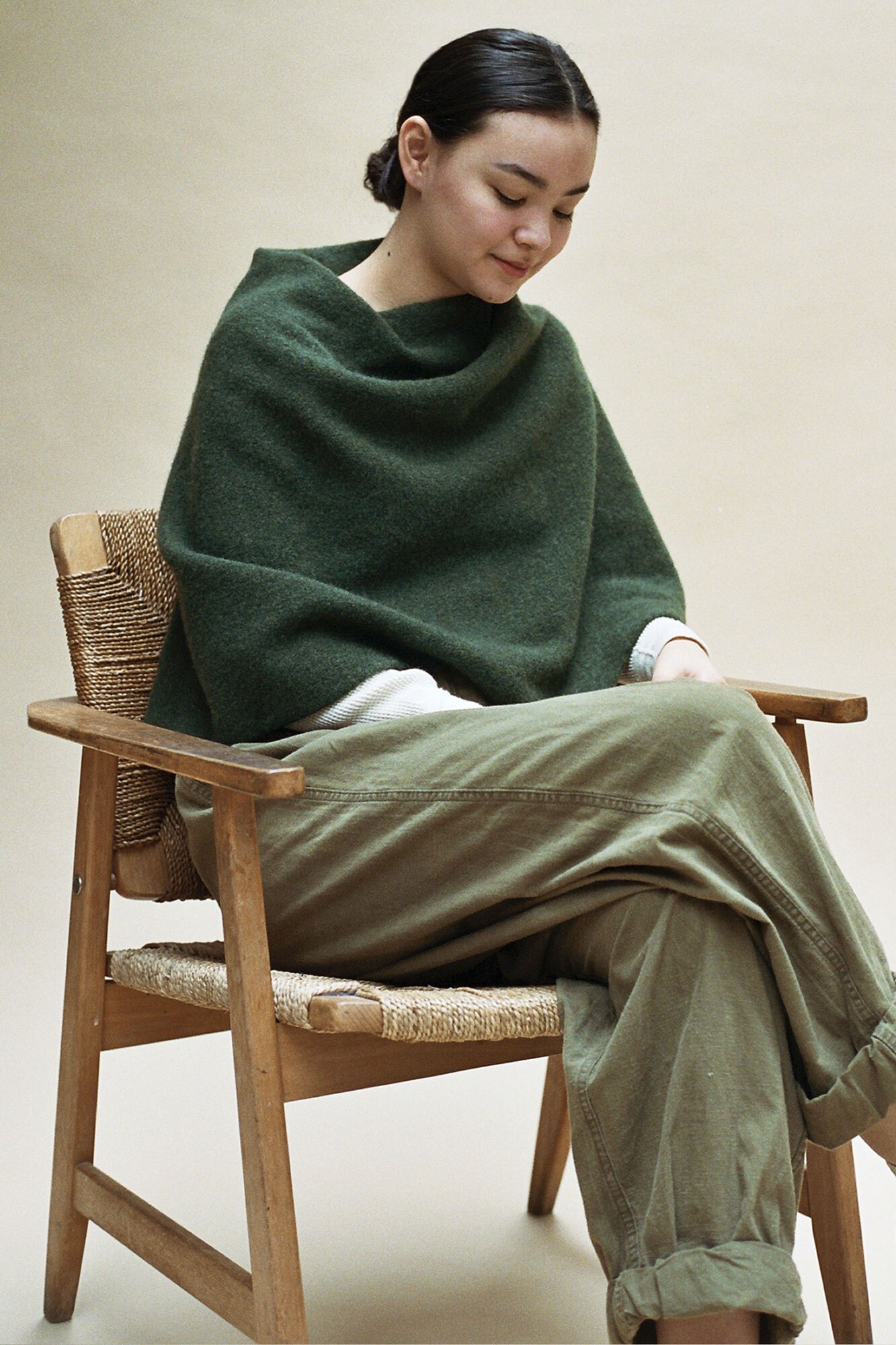 英国代购cecilie telle 圆领round long poncho 围脖保暖披肩