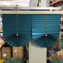Punch-free telescopic expansion blackout curtain Louver toilet kitchen office curtain waterproof fan-shaped roller blind
