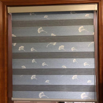 Tight-free perforated ginkgo leaf telescopic blackout curtain modern living room Louver bathroom balcony roller curtain