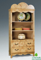 English style Inn American field Park style hand-painted retro to make old bookcase display case solid wood March Country wind