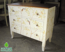 March Countryside Wind American Fields Style Hand-painted furniture Painted Birds with Versatile Three Fighting Cabinets Inn-style Inn