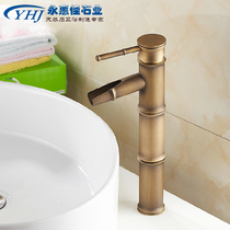 All-copper European-style antique hot and cold water faucet washbasin Art washbasin table basin Retro slub basin