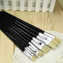 Gouache pen No 1-12 brush row pen Oil painting pen color painting pen Black rod gouache pig mane watercolor painting pen