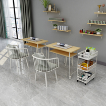 Japanese small single double simple manicure table and chair set nail table wooden special price economy light luxury style