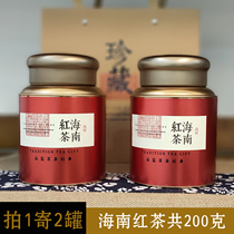 Take 1 send 2 cans of Hainan Wuzhishan specialty Black Tea big leaf young new tea 100G two cans a total of 200g