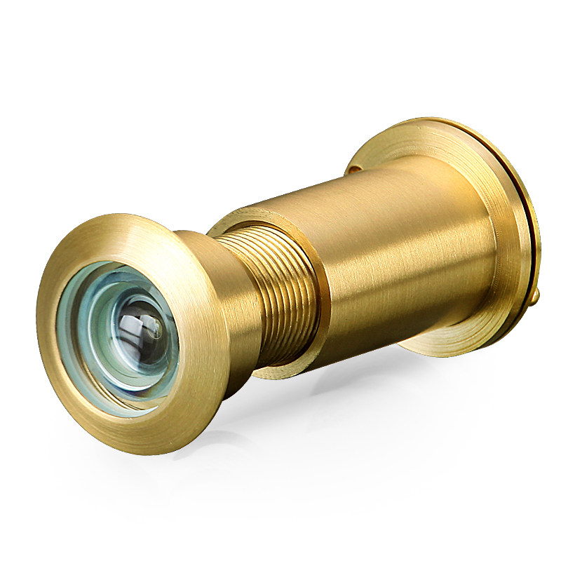 家用防盗门猫眼门镜防撬防旋开老式通用全铜带盖羊眼门眼14-28mm