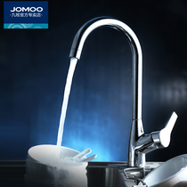 JOMOO Jiu Mu bathroom sink vegetable basin faucet copper hot and cold single-hole ceramic valve core kitchen faucet