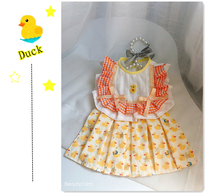 Original Handmade Kindergarten Yellow Duck Dress Small Dog Beakley Teddy Cat Yorkshire Pet Clothes