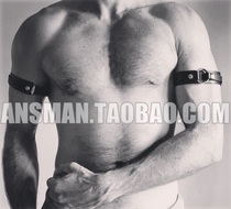 Nightclub mens DS GOGO sexy rivet chest with arm ring muscle sexy white grossing HP Dance gcircuit