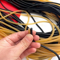 4mm thick black slingshot solid slingshot rubber band without frame high elastic latex tube fishing anti-loss rope pull rope