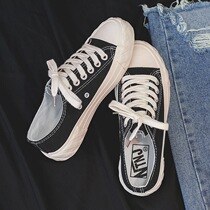 2018 autumn new hot sale Korean version of ins canvas shoes female secondary vulcanized shoes Harajuku Port wind student shoes rubber shoes